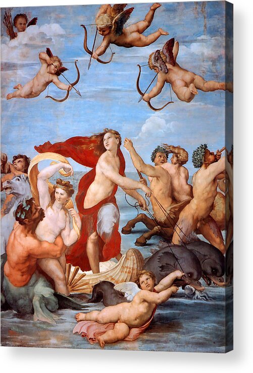 Raphael. Cupid Acrylic Print featuring the painting Triumph Of Galatea by Pam Neilands