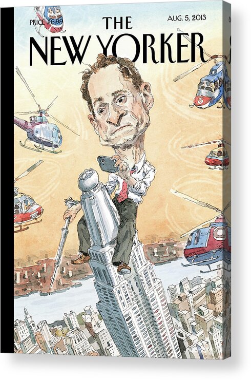 Penis Acrylic Print featuring the painting Carlos Danger by John Cuneo
