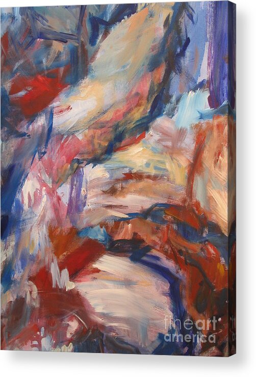 Abstract Painting Acrylic Print featuring the painting Untitled V by Fereshteh Stoecklein