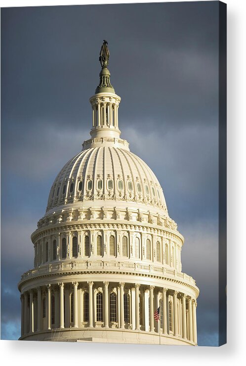 Statue Acrylic Print featuring the photograph Usa, Washington Dc, Cupola Of Capitol by Fotog