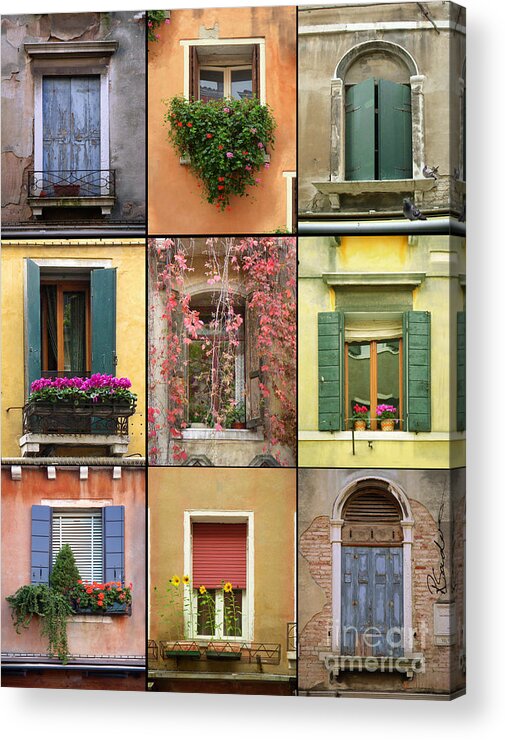 Venice Acrylic Print featuring the photograph Venice Shutters by Robyn Saunders