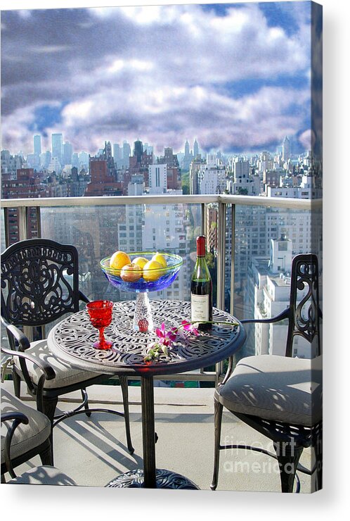 Terrace Acrylic Print featuring the photograph View From The Terrace by Madeline Ellis