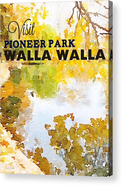 Pioneer Park Acrylic Print featuring the painting Walla Walla by Linda Woods