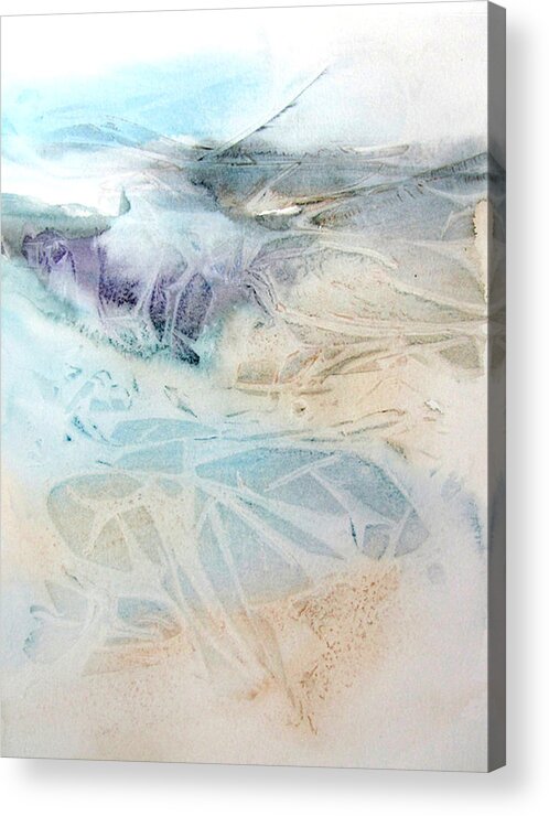 Abstract Acrylic Print featuring the painting Water Worlds 1 by Amanda Amend