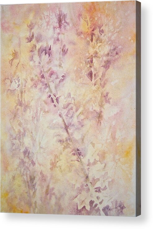 Watercolor Acrylic Print featuring the painting Wildflowers Three by Carolyn Rosenberger