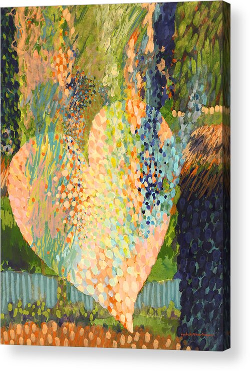 Abstract Acrylic Print featuring the painting Winter To Spring by Lynda Hoffman-Snodgrass