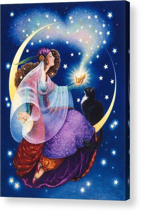 Gypsy Acrylic Print featuring the painting Wishes by Lynn Bywaters