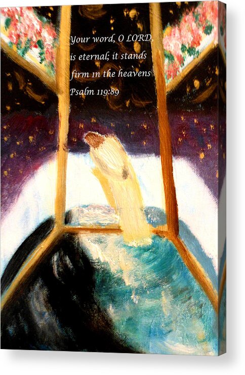 Your Word Acrylic Print featuring the painting Your word O LORD by Amanda Dinan