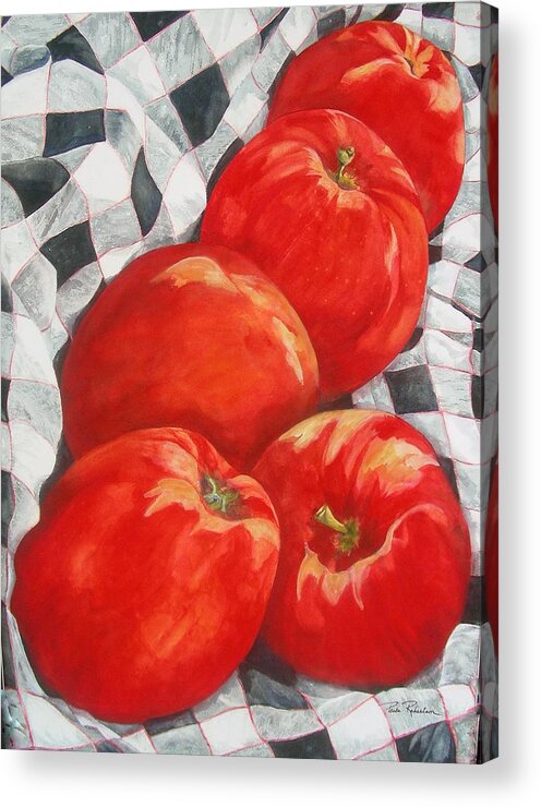 Paintings Acrylic Print featuring the painting Big Reds by Paula Robertson