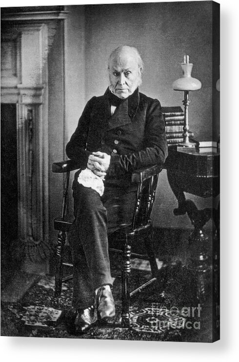 America Acrylic Print featuring the photograph John Quincy Adams, 6th American #2 by Photo Researchers