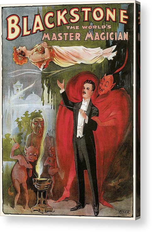 Blackstone Acrylic Print featuring the painting Blackstone the World's Master Magician by Unknown