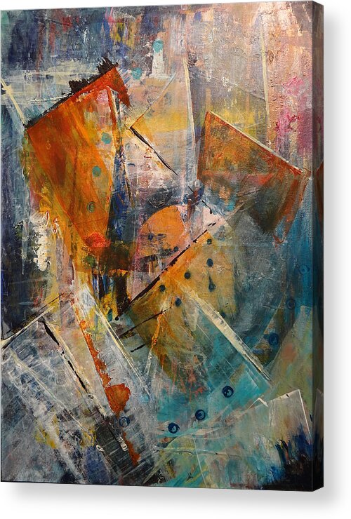 Abstract Acrylic Print featuring the painting By the Light of the Moon by Jean Rascher