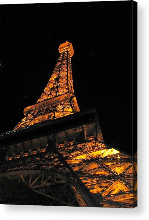 Vegas Acrylic Print featuring the photograph Eiffel Vegas by Art Dingo