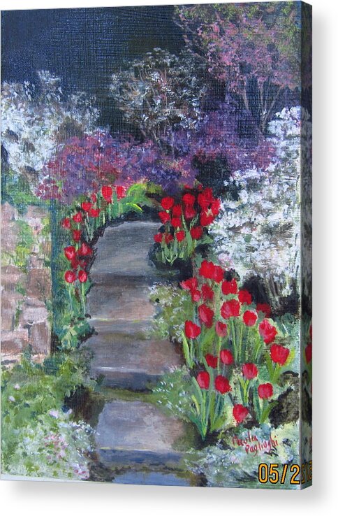 Flower Show Acrylic Print featuring the painting Flower Show by Paula Pagliughi