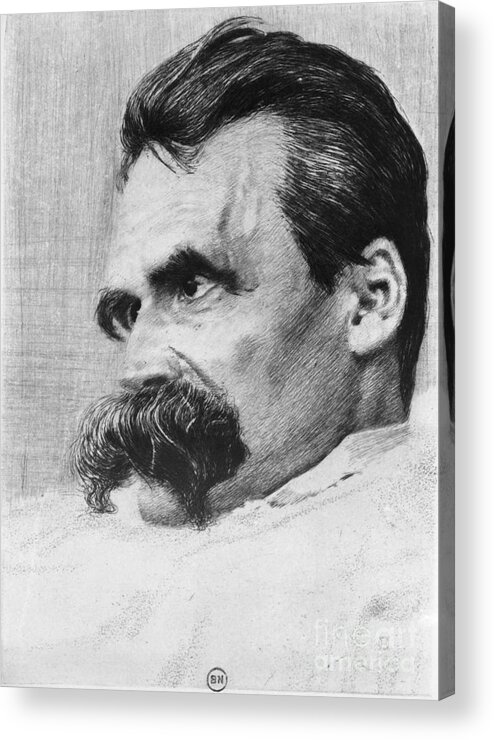 History Acrylic Print featuring the photograph Friedrich Wilhelm Nietzsche, German by Photo Researchers