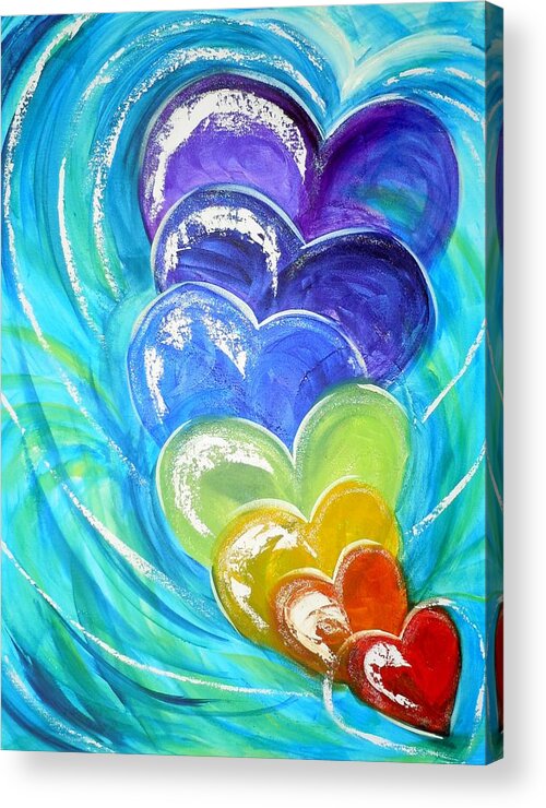 Prophetic Art Acrylic Print featuring the painting God's Pure Love by Deb Brown Maher