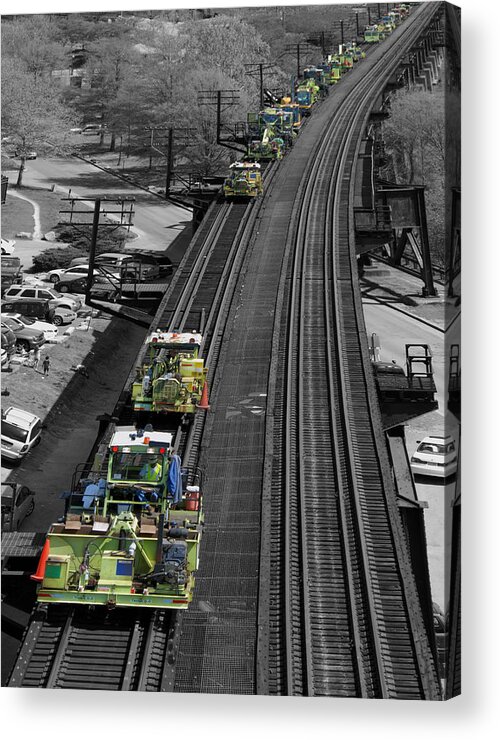Train Acrylic Print featuring the photograph Hopping Tracks by Kelvin Booker