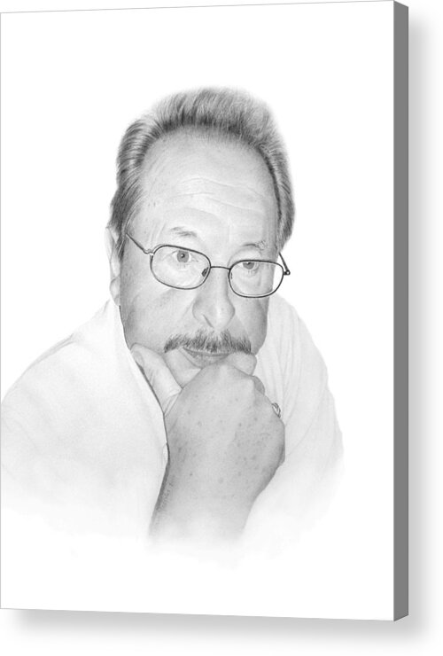 Portrait Acrylic Print featuring the drawing Hubert by Conrad Mieschke