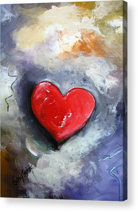 Love Acrylic Print featuring the painting I Love You by Gary Smith