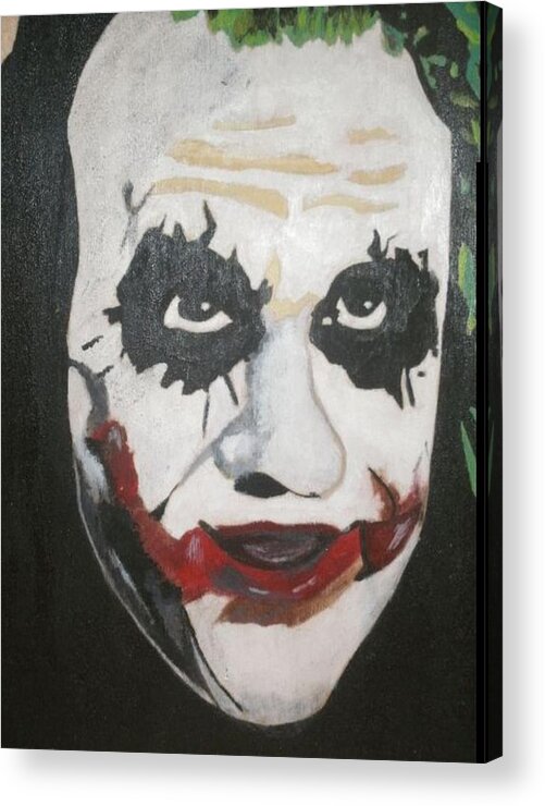 Joker Acrylic Print featuring the painting Joker by Samantha Lusby