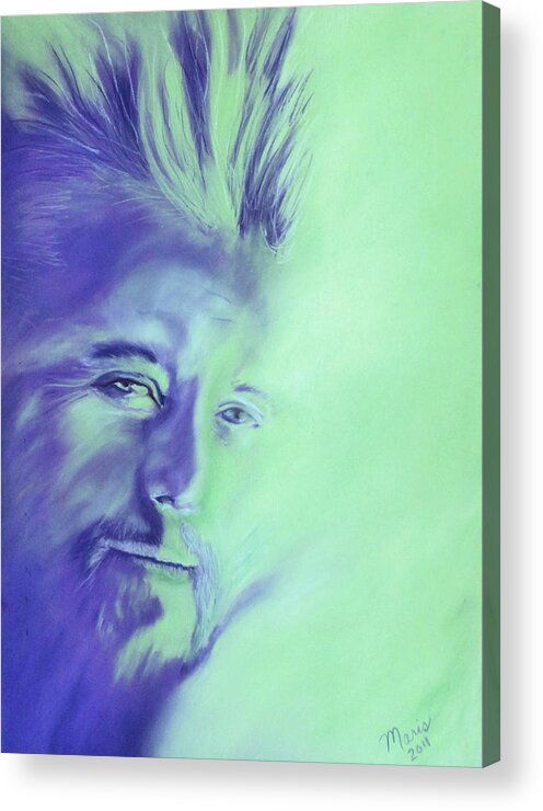 Man Acrylic Print featuring the pastel Max by Maris Sherwood