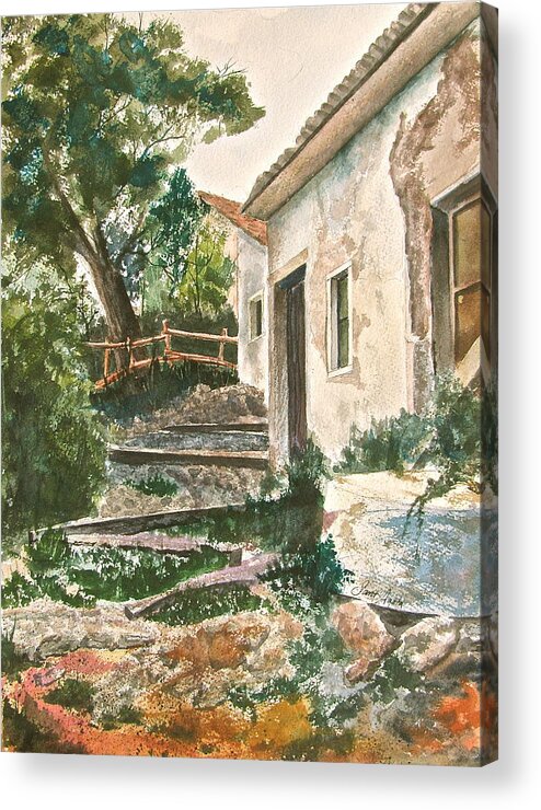 Greece Acrylic Print featuring the painting Millstone Aria by Frank SantAgata