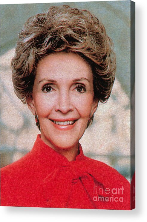 Historic Acrylic Print featuring the photograph Nancy Reagan, 40th First Lady by Photo Researchers