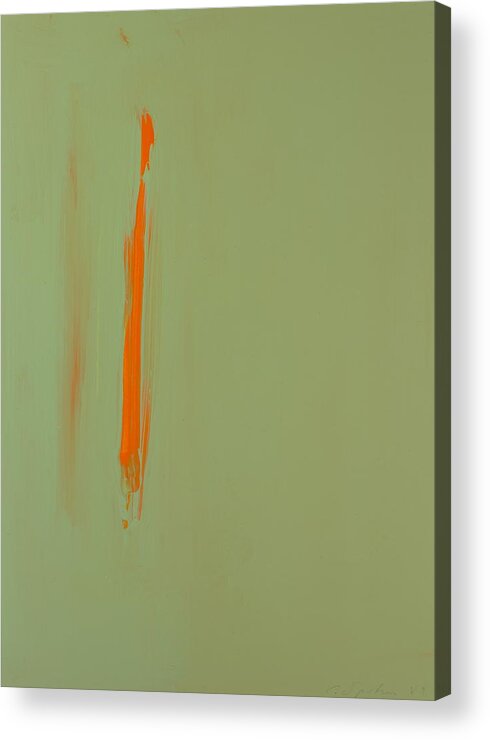 Abstract Paintings Acrylic Print featuring the painting Orange Wisp by Cliff Spohn