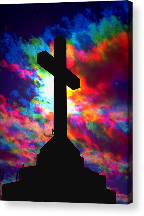 Cross Acrylic Print featuring the photograph Power of the Cross by Larry Landolfi