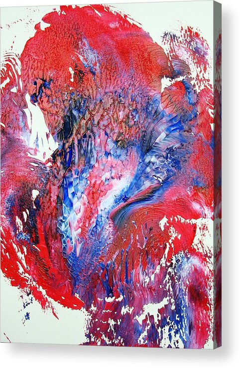 Red Acrylic Print featuring the mixed media Resting by Aimee Bruno