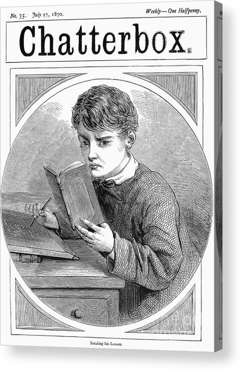1870 Acrylic Print featuring the photograph SCHOOLBOY, c1870 by Granger