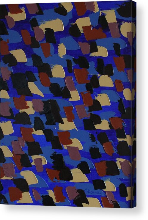 Abstract Acrylic Print featuring the painting Sub Atomic by Stephen P ODonnell Sr