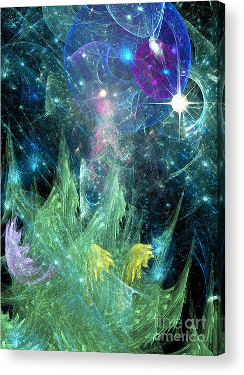 Abstract Acrylic Print featuring the digital art The Egregious Christmas Tree 1 by Russell Kightley