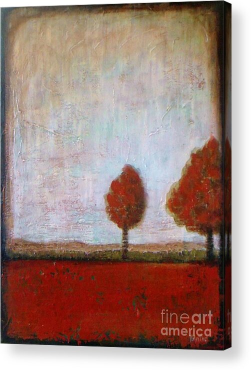 Landscape Acrylic Print featuring the painting Tuscany Red by Vesna Antic