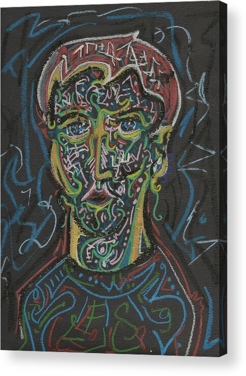 Portraits Acrylic Print featuring the drawing Untitled 2008 by Gustavo Ramirez