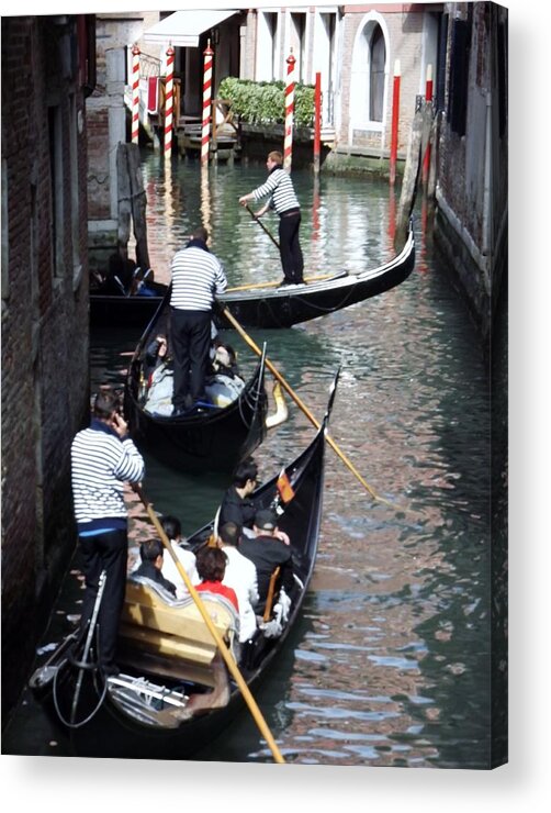Venice Acrylic Print featuring the photograph Venice Gridlock by Tony Ruggiero