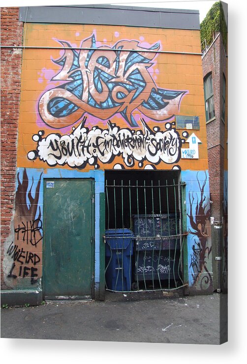 Street Art Acrylic Print featuring the photograph Youth Empowerment Society by Mark Alan Perry