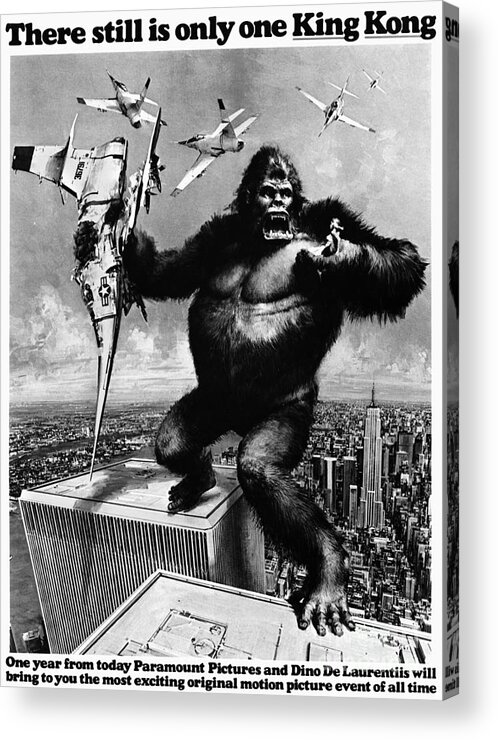 1975 Acrylic Print featuring the drawing King Kong, 1976 by Granger