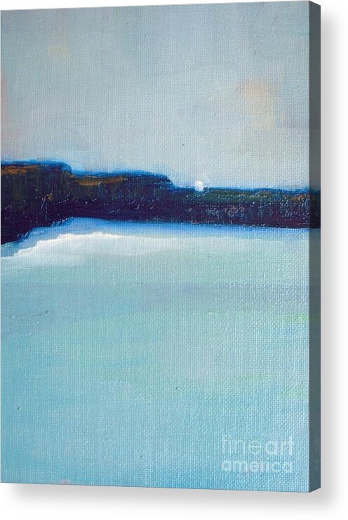 Ocean Acrylic Print featuring the painting Blue Coast by Vesna Antic