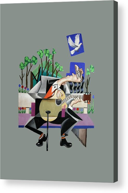 Music A Gift From The Holy Spirit T-shirt Acrylic Print featuring the painting Music A Gift From The Holy Spirit by Anthony Falbo