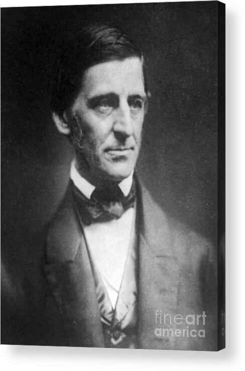 History Acrylic Print featuring the photograph Ralph Waldo Emerson, American Author #1 by Photo Researchers
