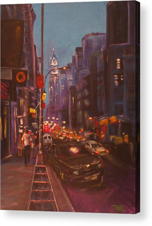 New York Acrylic Print featuring the painting SoHo Artistic Dreams by Dennis Tawes