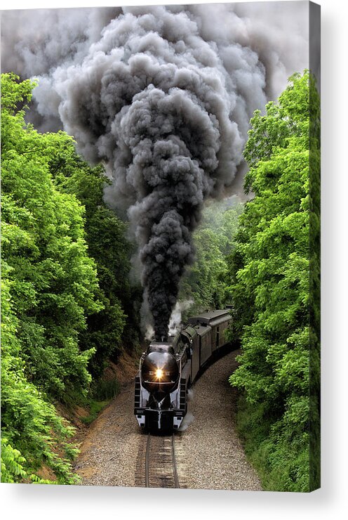 Steam Engine Acrylic Print featuring the photograph Steaming by Art Cole