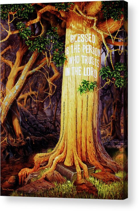 Standing Acrylic Print featuring the painting Trust in the Lord #1 by Graham Braddock