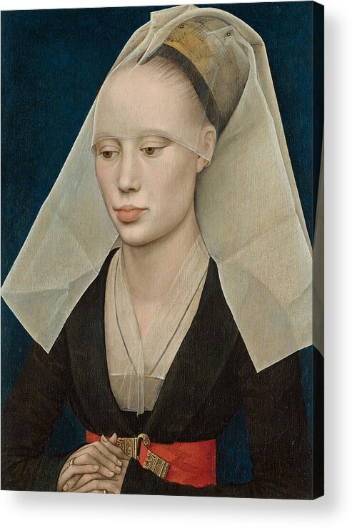 15th Century Art Acrylic Print featuring the painting Portrait of a Lady, from circa 1460 by Rogier van der Weyden