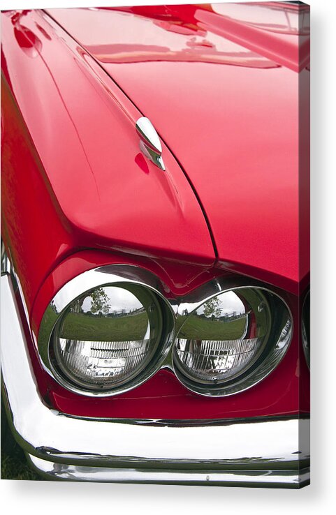 1965 Ford Thunderbird Headlight Acrylic Print featuring the photograph 1965 Ford Thunderbird Headlight by Glenn Gordon