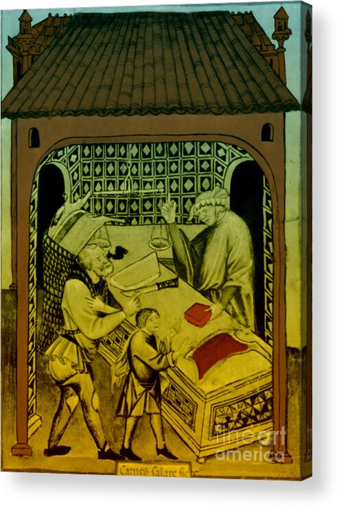 Butcher Acrylic Print featuring the photograph Butcher, Medieval Tradesman #2 by Science Source