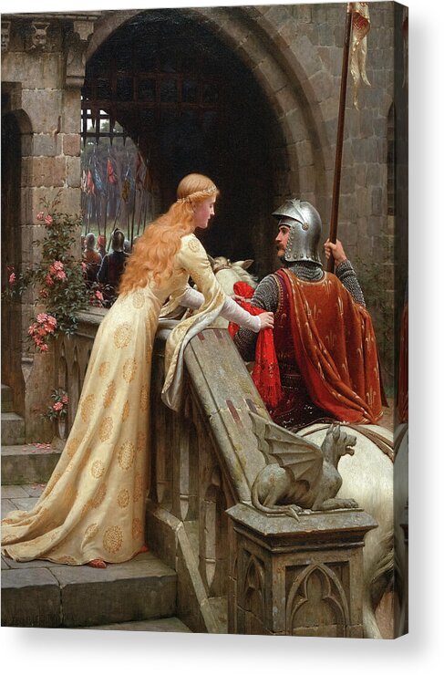 19th Century Art Acrylic Print featuring the painting God Speed, from 1900 by Edmund Leighton