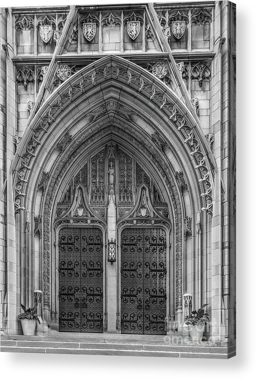 Aau Acrylic Print featuring the photograph University of Pittsburgh Heinz Memorial Chapel #2 by University Icons