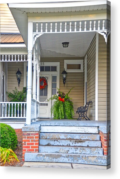 Porch Acrylic Print featuring the photograph Welcome #2 by Linda Brown